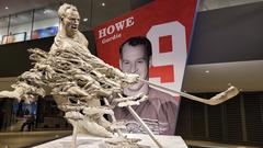 Statue of Gordie Howe known as Mr. Hockey at Little Caesars Arena