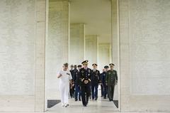 Chairman of the Joint Chiefs of Staff Gen. Martin E. Dempsey touring Manila American Cemetery and Memorial in Manila Philippines