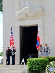 U.S. and Philippines military members honoring at the 2014 Memorial Day Ceremony at Manila American Cemetery