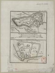 Transverse section illustration of Chunargur fortifications in Monghyr, India