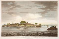 View of the Fort of Mongheer on the banks of the River Ganges