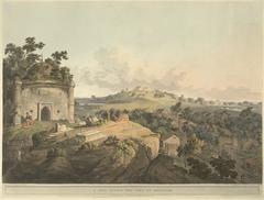 View within the historic Fort of Monghyr showing fortifications and surrounding landscape