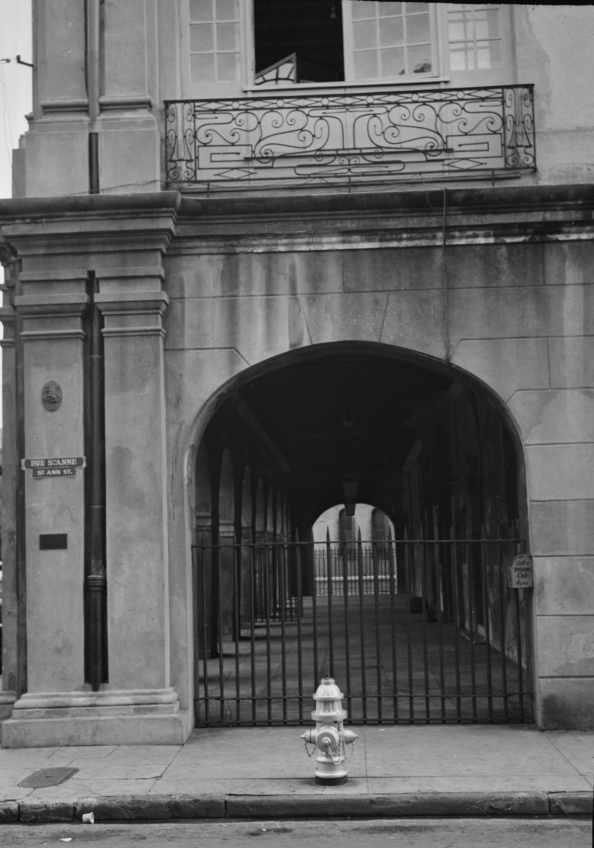 Historic Presbytere building on the corner of St. Ann Street in New Orleans in 1940