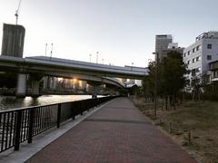 Sugawara-cho along Okawa River in Osaka City