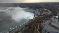Niagara Falls viewed from Skylon Tower showcasing cascading water and mist