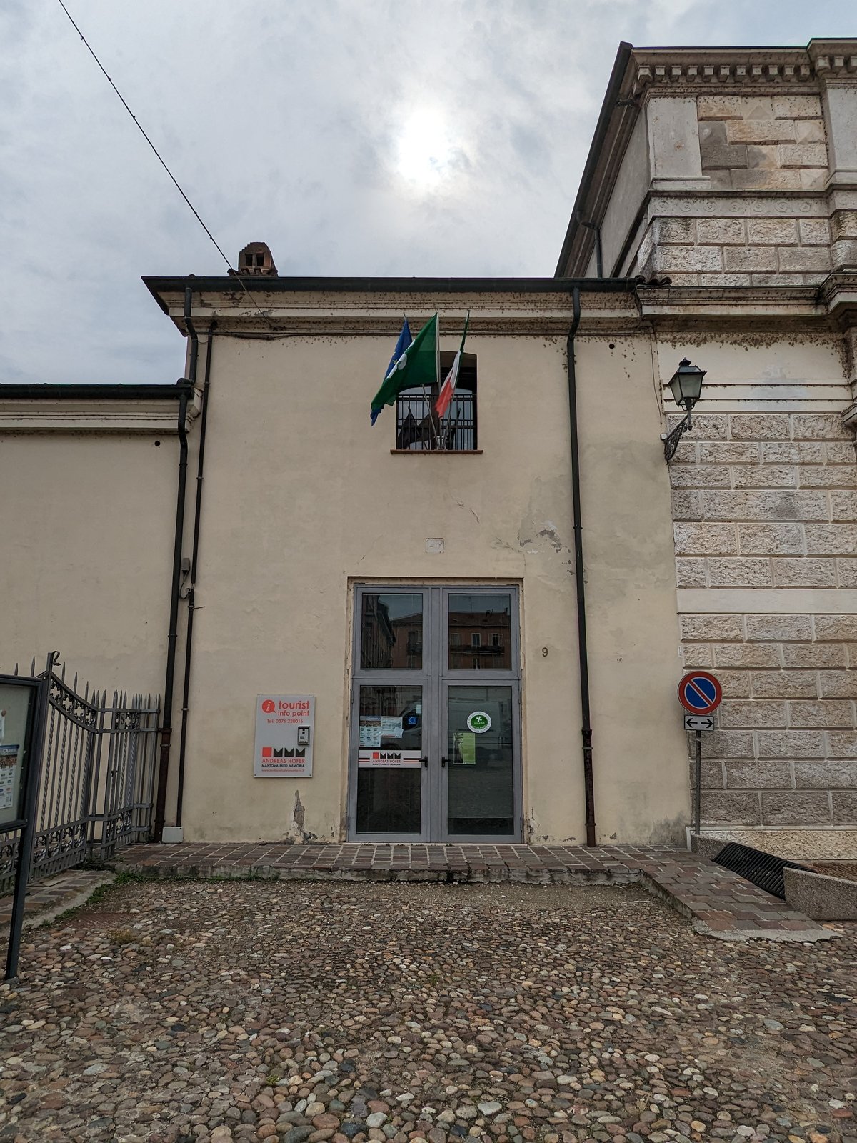 Exterior view of Andreas Hofer Museum in Mantua with historic architecture