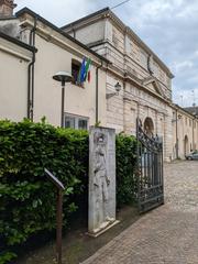 Andreas Hofer stele monument in Mantua with clear blue sky