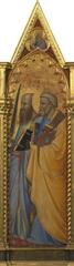 Saints Peter and Paul painted in a polyptych panel by Bernardo Daddi