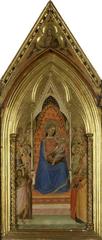 The Virgin and Child Enthroned with Saints triptych by Bernardo Daddi