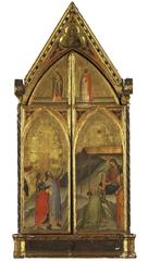 The Virgin and Child Enthroned with Saints triptych by Bernardo Daddi