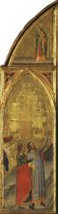 Painting of two Magi and a bishop from a triptych by Bernardo Daddi