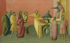 Painting depicting saints accused of embracing Christianity from 'The Story of Saints Julitta and Quiricus' triptych by Piero di Borghese