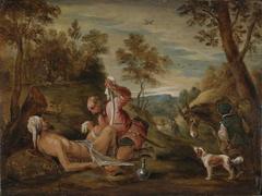 The Good Samaritan painting by David Teniers II after Francesco Bassano