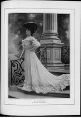 Black and white historical photograph of a man around 1900