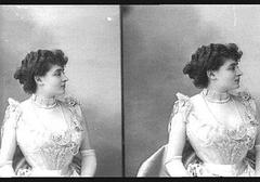 Portrait of French actress Jane Demarsy in Paris fin de siècle attire