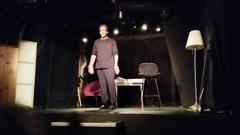 Hicham Ayouch performing on stage at Gymnase Theater on May 6, 2025