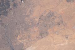 View of Earth from space showing Cairo east of the Nile valley
