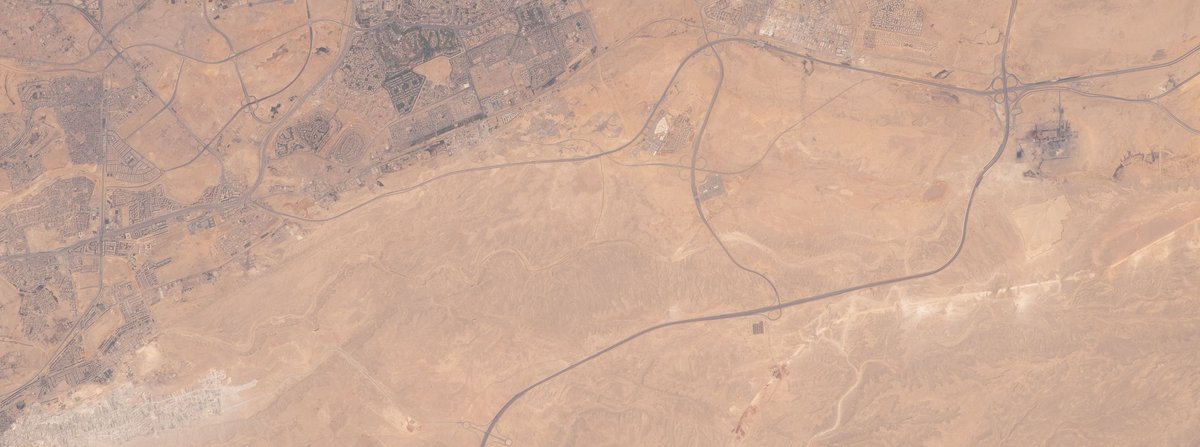 View of Egypt showing Wadi Degla, Shaa El Tebaan Quarries, Stone Park Village, El Qattameya City, and Katameya Heights Compound near New Cairo