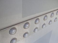 Close-up of rivets on the Petřín Lookout Tower metal structure