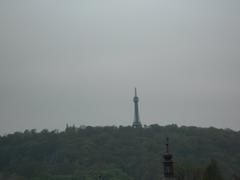 Petrinska Tower in Prague resembling Eiffel Tower