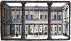 Cloister of Collegio Elvetico in Milan with historic architecture
