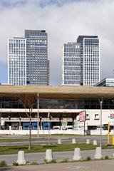 Modern CSKA Football hall on Aviakonstruktora Mikoyana Street in Moscow in April 2025