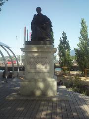 Statue of Rousseau on Rousseau Island in central Geneva
