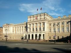 Mariinsky Palace in Saint Petersburg, Russia with clear blue sky