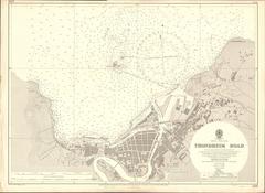 Nautical chart of Trondheim Road from 1950 at scale 1:10,000
