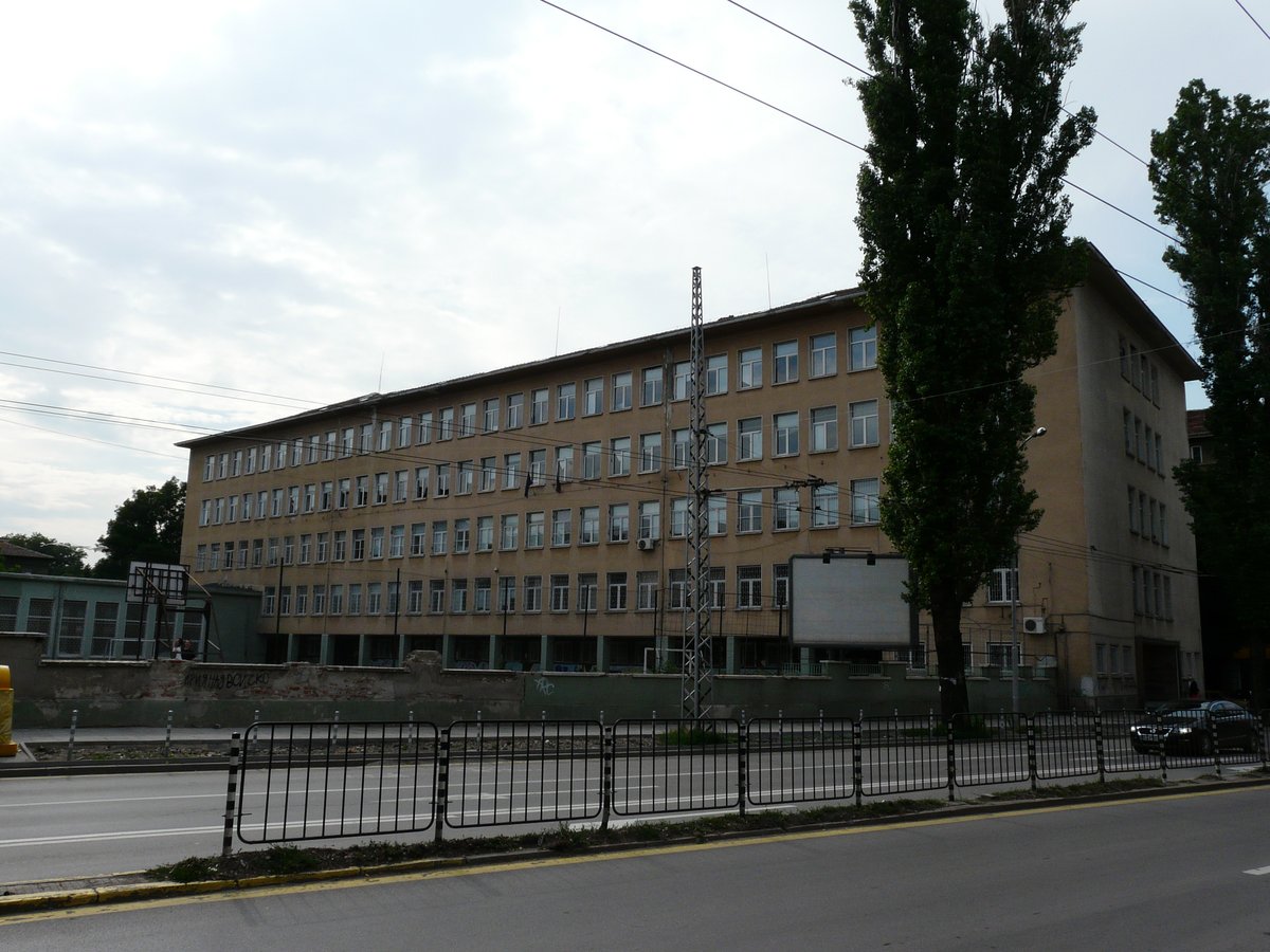 Sofia High School of Mathematics building in Sofia Bulgaria