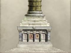 Reconstruction drawing of the Column of Justinian I in Constantinople
