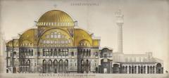 Reconstruction drawing of the Hagia Sophia showing its architectural design