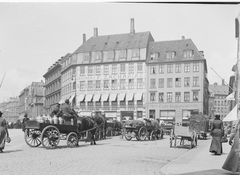 Kultorvet square in Copenhagen with historic buildings and street lamps