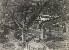 Historic view of Lengres in France with traditional architecture and a church tower