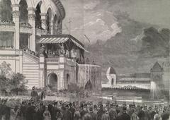 Opening ceremony of the 1878 World Fair with President Maréchal Mac Mahon at Trocadéro terrace in Paris