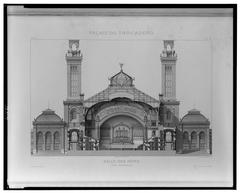 Transverse section of the festival hall at the Paris Universal Exposition 1878