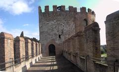 Western gate tower of Porta Appia on Aurelian Wall in Rome