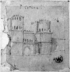Painting of La Porte Capena by Ingres, depicting a classical city gate with people in 19th-century attire