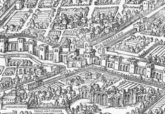 Porta Appia on a 1625 map by Giovanni Maggi