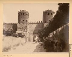 Ancient archway entrance known as Porte Appia or Saint-Sébastien in Rome