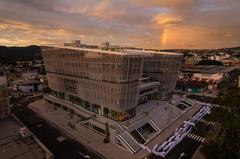 Inauguration ceremony of the National Library of El Salvador in November 2023 with speakers and attendees