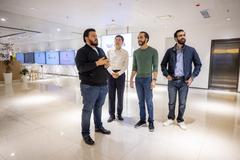 Nayib Bukele touring the National Library of El Salvador in 2023