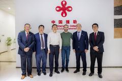 Nayib Bukele and Zhang Yanhu at BINAES inauguration