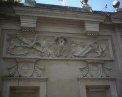 Detail of the decorations at Piazza dei Cavalieri di Malta in Rome