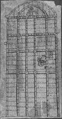 Oak door with iron fittings at Västerås Cathedral exterior detail
