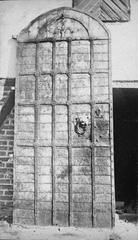 Oak door with iron fittings at Västerås Cathedral