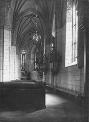 Interior view of the southern aisle of Västerås Cathedral with architectural details