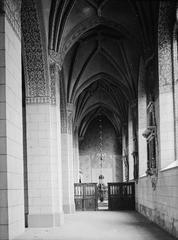 Interior view of Västerås Cathedral with intricate architectural details and lighting