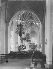 Interior of Västerås Cathedral facing the altar before restoration in 1896-98