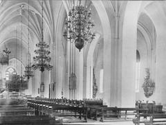 Interior view of Västerås Cathedral altar area with ornate architecture